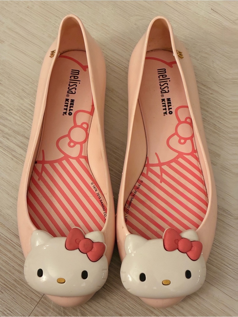 Limited Edition Melissa Hello Kitty Pink Jelly Ballerina Flats
